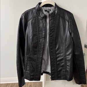a.n.a Black Leather Jacket